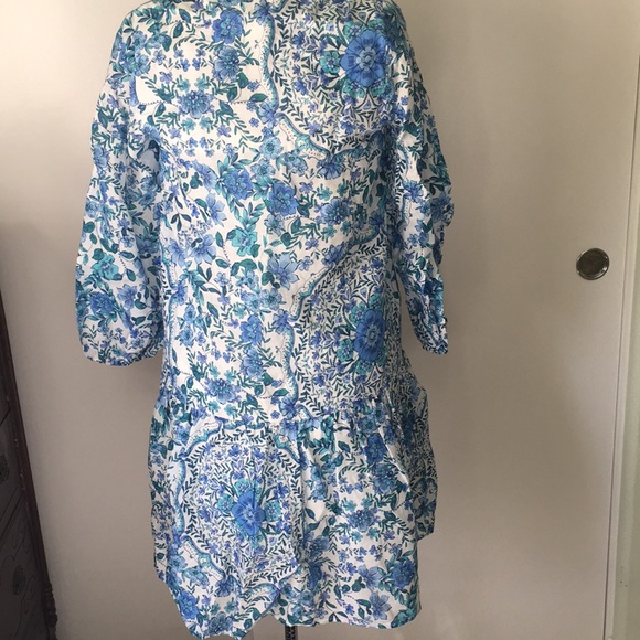NWT JOHNNY WAS LEILANI FLORAL LINEN DRESS - Picture 4 of 13